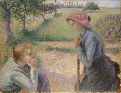 Two Young Peasant Women by Camille Jacob Pissarro